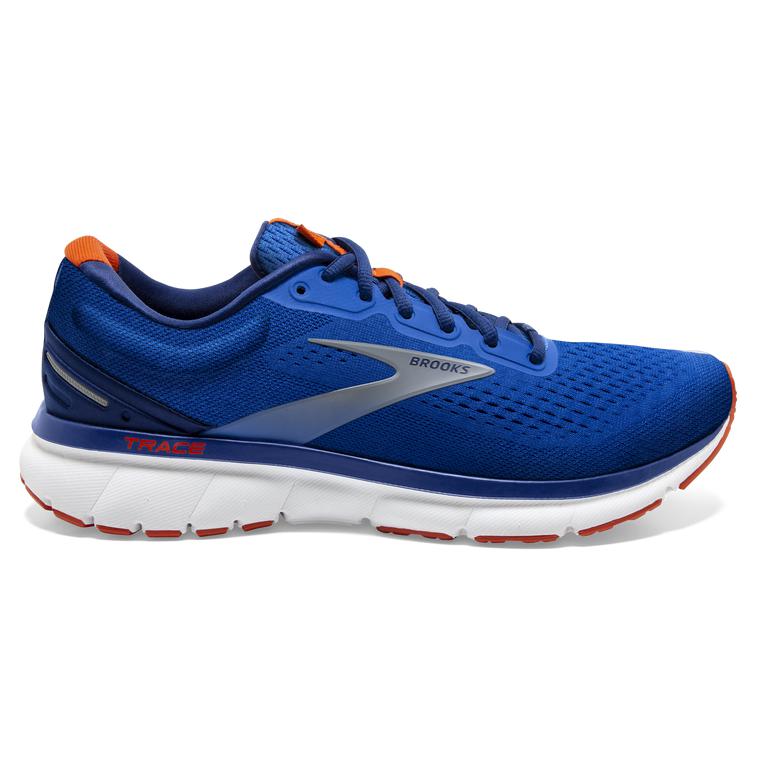 Brooks Men's Trace Adaptive Road Running Shoes - Blue/Navy/Orange (RSBG97450)